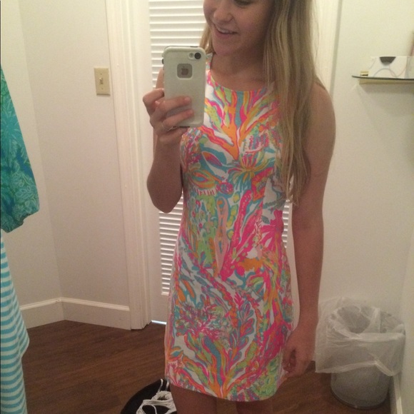 Lilly Pulitzer Neon Coral Dress - Picture 5 of 8